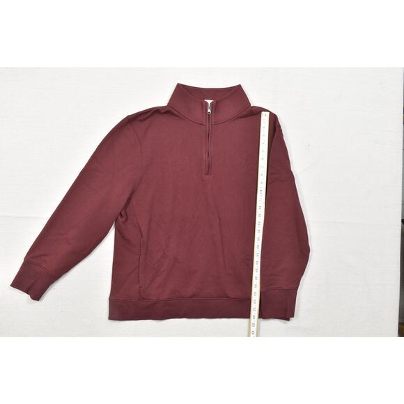 Champion Men's Quarter Zip Pullover Sweatshirt Maroon Red Szize 2XL Cotton Blend - Picture 5 of 8